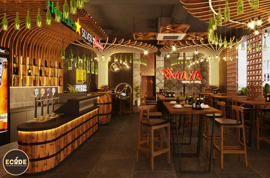 THIẾT KẾ BAR BEER MAYA - HÀ NỘI - VUA THIẾT KẾ NHÀ HÀNG QUÁN CAFE