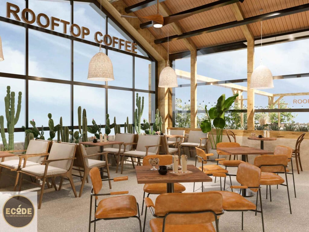 THIẾT KẾ DỰ ÁN ROOFTOP COFFEE - THÁI BÌNH - VUA THIẾT KẾ NHÀ HÀNG QUÁN CAFE